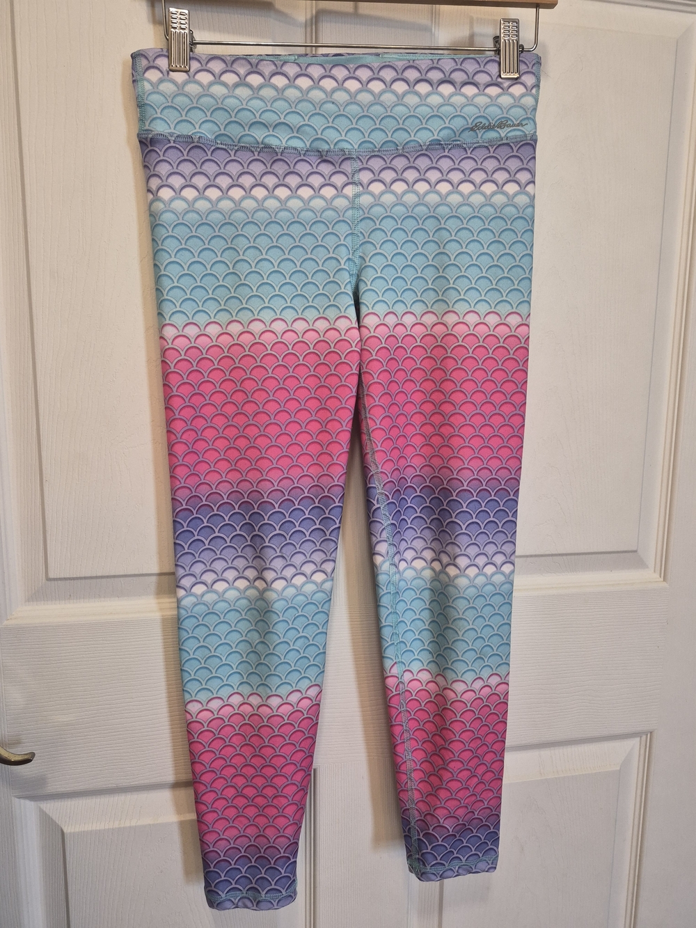 Eddie Bauer Girls Mermaid-Scale Leggings in Pink, Blue & Purple